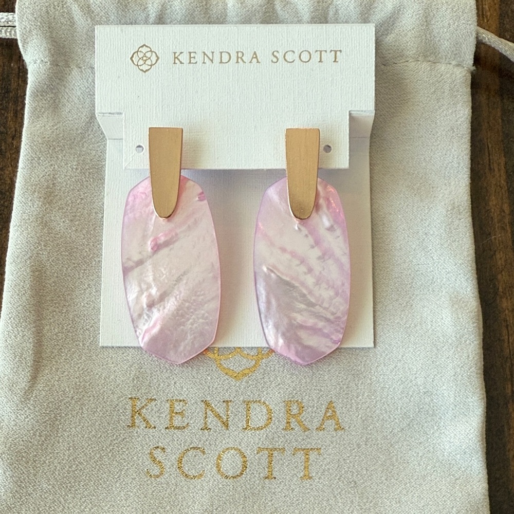 Kendra Scott Blush Pink Aragon Statement Earrings